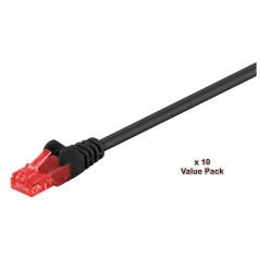 MicroConnect U/UTP CAT6 0.5M Black 10 Pack køb billigt online shopping tilbud