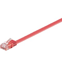 MicroConnect U/UTP CAT6 1M Red Flat køb billigt online shopping tilbud