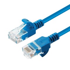 MicroConnect U/UTP CAT6A Slim 0.25M Blue køb billigt online shopping tilbud