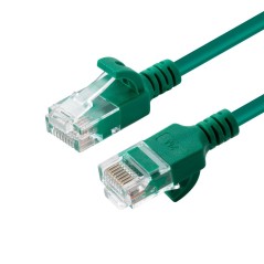 MicroConnect U/UTP CAT6A Slim 0.25M Green køb billigt online shopping tilbud