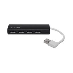 Belkin USB 2.0 HUB 1:4 SLIM Pass BLK køb billigt online shopping tilbud