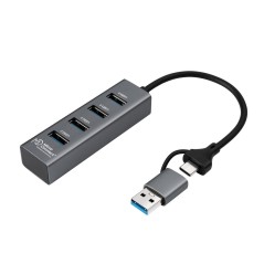 MicroConnect USB 3.0 Hub 4-Port with USB-C køb billigt online shopping tilbud