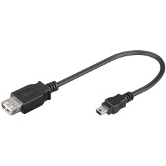 MicroConnect USB A - Mini USB B 5P 0.2m F-M køb billigt online shopping tilbud