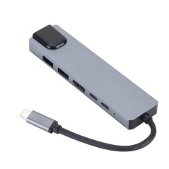 eSTUFF USB-C 6-in-1 Mobile Hub køb billigt online shopping tilbud