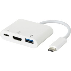 eSTUFF USB-C AV Multiport Hub køb billigt online shopping tilbud