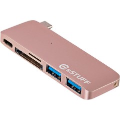 eSTUFF USB-C Slot-in Hub Rose køb billigt online shopping tilbud