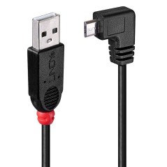 Lindy Usb2.0 A/Micro-B 90Degree 0.5M køb billigt online shopping tilbud