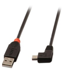 Lindy Usb2.0 A/Mini-B 90 Degree 1M køb billigt online shopping tilbud