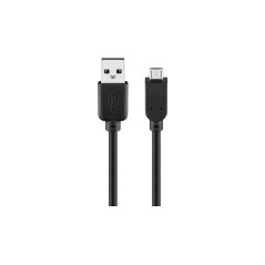 wentronic USB 2.0 USB-kabel 1m Sort køb billigt online shopping tilbud