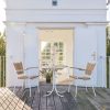 shop Mandalay Marguerit cafésæt med 2 stole - Teak/hvid af mandalay - online shopping tilbud rabat hos shoppetur.dk