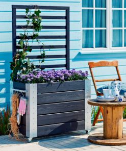 shop Plus blomsterkasse med espalier - Cubic - Sort af plus - online shopping tilbud rabat hos shoppetur.dk