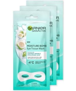 shop 3 x Garnier Skinactive Moisture Bomb Eye Tissue Mask Coconut af Garnier - online shopping tilbud rabat hos shoppetur.dk