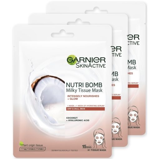 shop 3 x Garnier Skinactive Nutri Bomb Milky Tissue Mask af Garnier - online shopping tilbud rabat hos shoppetur.dk