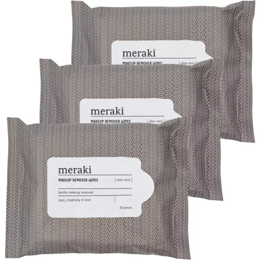 shop 3 x Meraki Makeup Remover Wipes Aloe Vera 20 Pieces af Meraki - online shopping tilbud rabat hos shoppetur.dk