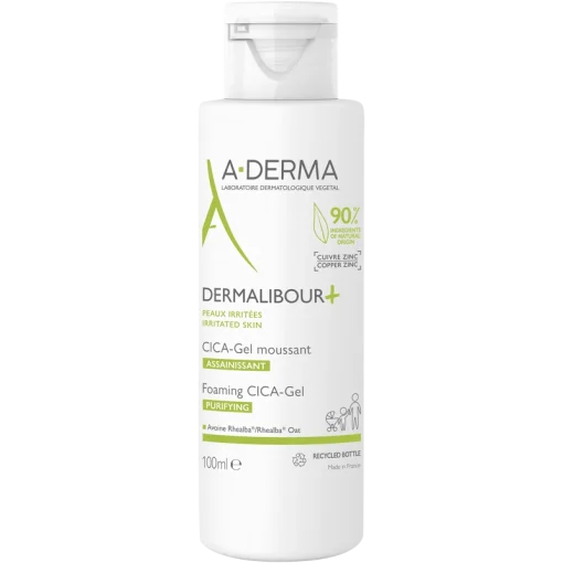 shop A-DERMA Dermalibour+ Foaming Cica-Gel 100 ml af ADERMA - online shopping tilbud rabat hos shoppetur.dk