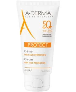 shop A-DERMA Protect Cream SPF 50+ Fragrance Free 40 ml af ADERMA - online shopping tilbud rabat hos shoppetur.dk