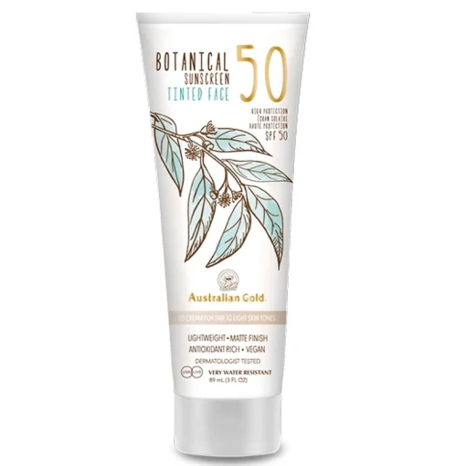 shop Australian Gold Botanical Tinted Face Fair-Light SPF 50 - 88 ml af Australian Gold - online shopping tilbud rabat hos shoppetur.dk