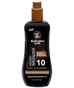 shop Australian Gold Instant Bronzer Spraygel SPF 10 - 237 ml af Australian Gold - online shopping tilbud rabat hos shoppetur.dk