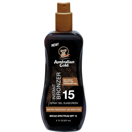 shop Australian Gold Instant Bronzer Spraygel SPF 15 - 237 ml af Australian Gold - online shopping tilbud rabat hos shoppetur.dk