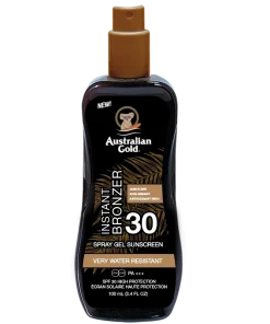 shop Australian Gold Instant Bronzer Spraygel Travel Size SPF 30 - 100 ml af Australian Gold - online shopping tilbud rabat hos shoppetur.dk