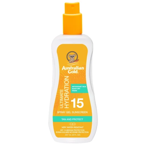 shop Australian Gold Ultimate Hydration Spraygel SPF 15 - 237 ml af Australian Gold - online shopping tilbud rabat hos shoppetur.dk