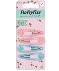 shop BaByliss KIDS Glitter Hair Clips (794574) 4 Pieces af BaByliss KIDS - online shopping tilbud rabat hos shoppetur.dk