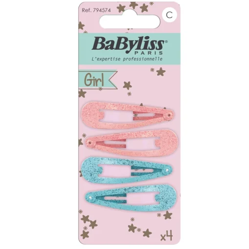 shop BaByliss KIDS Glitter Hair Clips (794574) 4 Pieces af BaByliss KIDS - online shopping tilbud rabat hos shoppetur.dk