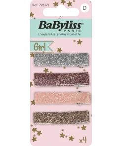 shop BaByliss KIDS Glitter Hair Grips (1717) 4 Pieces af BaByliss KIDS - online shopping tilbud rabat hos shoppetur.dk