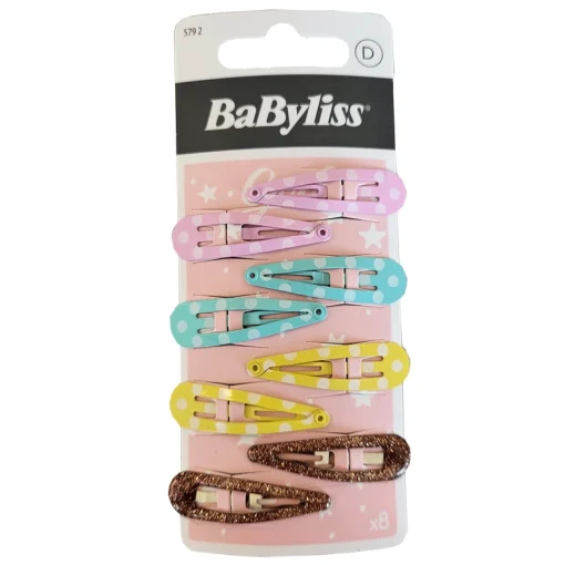 shop BaByliss KIDS Metal Snaps Clips (5792) 8 Pieces af BaByliss KIDS - online shopping tilbud rabat hos shoppetur.dk