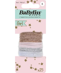 shop BaByliss KIDS Thin Glitter Elastics (798167) 25 Pieces af BaByliss KIDS - online shopping tilbud rabat hos shoppetur.dk