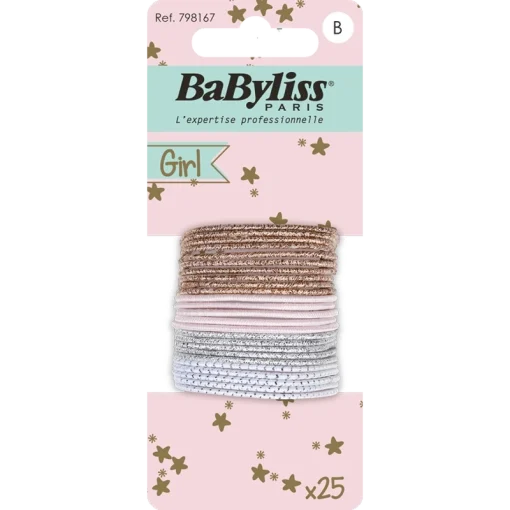 shop BaByliss KIDS Thin Glitter Elastics (798167) 25 Pieces af BaByliss KIDS - online shopping tilbud rabat hos shoppetur.dk