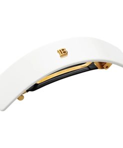 shop Balmain Accessories Cellulose Acetate Barrette pour Cheveux Large White 18k Gold af Balmain Paris - online shopping tilbud rabat hos shoppetur.dk