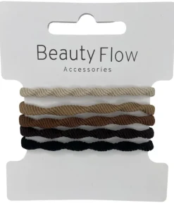 shop Beauty Flow Naturel Vibe Hairtie 5 Pieces af Beauty Flow - online shopping tilbud rabat hos shoppetur.dk