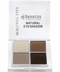 shop Benecos Natural Quattro Eyeshadow 8 gr. - Coffee & Cream 002 af Benecos - online shopping tilbud rabat hos shoppetur.dk