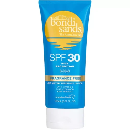 shop Bondi Sands Fragrance Free Sunscreeen Lotion SPF 30+ - 150 ml af Bondi Sands - online shopping tilbud rabat hos shoppetur.dk