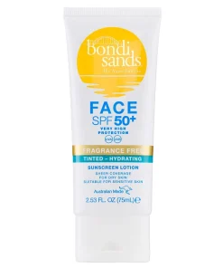 shop Bondi Sands SPF 50+ Fragrance Free Tinted Face Lotion - Hydrating 75 ml af Bondi Sands - online shopping tilbud rabat hos shoppetur.dk