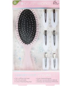 shop Brushworks Luxury Pink Hair Styling Set af Brushworks - online shopping tilbud rabat hos shoppetur.dk