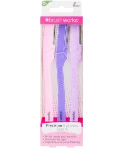 shop Brushworks Precision Eyebrow Razors 3 Pieces af Brushworks - online shopping tilbud rabat hos shoppetur.dk