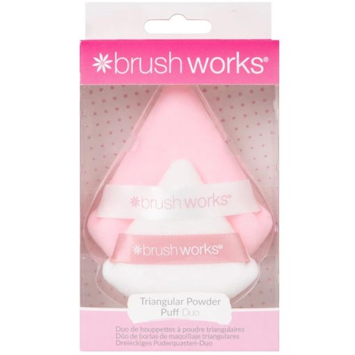 shop Brushworks Triangular Powder Puff Duo af Brushworks - online shopping tilbud rabat hos shoppetur.dk