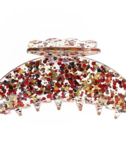 shop By Stær AGNES Hair Clip Large - Confetti Red/Gold af By Str - online shopping tilbud rabat hos shoppetur.dk