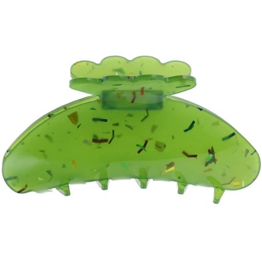 shop By Stær ASTA Hair Clip Medium - Green Glitter af By Str - online shopping tilbud rabat hos shoppetur.dk