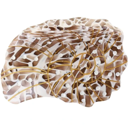 shop By Stær BEACH SHELL Hair Clip - Brown af By Str - online shopping tilbud rabat hos shoppetur.dk