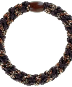 shop By Stær BRAIDED Hairtie - Black/Brown/Gold Glitter af By Str - online shopping tilbud rabat hos shoppetur.dk