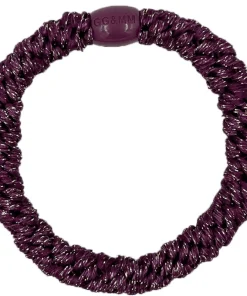 shop By Stær BRAIDED Hairtie - Glitter Dark Purple af By Str - online shopping tilbud rabat hos shoppetur.dk