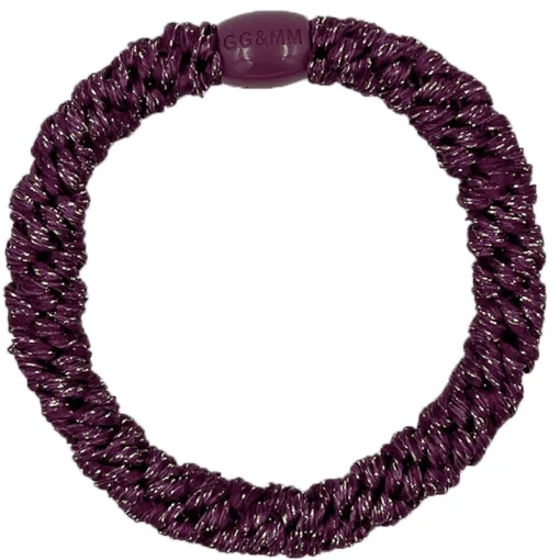 shop By Stær BRAIDED Hairtie - Glitter Dark Purple af By Str - online shopping tilbud rabat hos shoppetur.dk