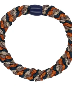 shop By Stær BRAIDED Hairtie - Glitter Multi Orange/Blue/Brown af By Str - online shopping tilbud rabat hos shoppetur.dk