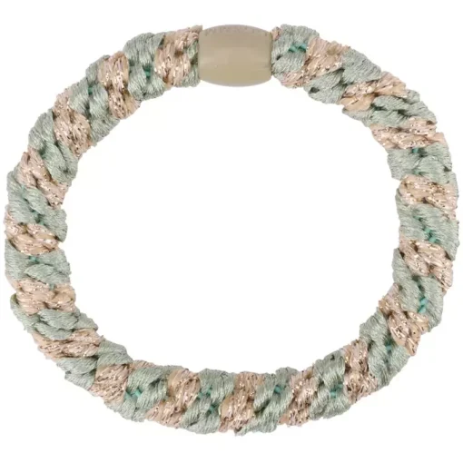 shop By Stær BRAIDED Hairtie - Multi Green/Gold Glitter af By Str - online shopping tilbud rabat hos shoppetur.dk