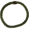 shop By Stær BRAIDED Hairtie Slim - Army Glitter af By Str - online shopping tilbud rabat hos shoppetur.dk