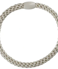 shop By Stær BRAIDED Hairtie Slim - Off-White af By Str - online shopping tilbud rabat hos shoppetur.dk