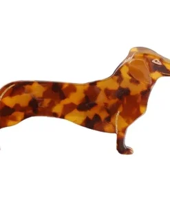 shop By Stær Dachshund Hair Clip - Brown af By Str - online shopping tilbud rabat hos shoppetur.dk